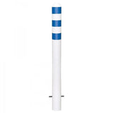 EV-charging-bollards-EV-charging-point-protection-Traffic-line-Galvanized-Powder-coated-Surface-fix-White-800mmH-108mm-diameter-Electric-vehicle