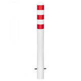 EV-charging-bollards-EV-charging-point-protection-Traffic-line-Galvanized-Powder-coated-Surface-fix-White-800mmH-108mm-diameter-Electric-vehicle