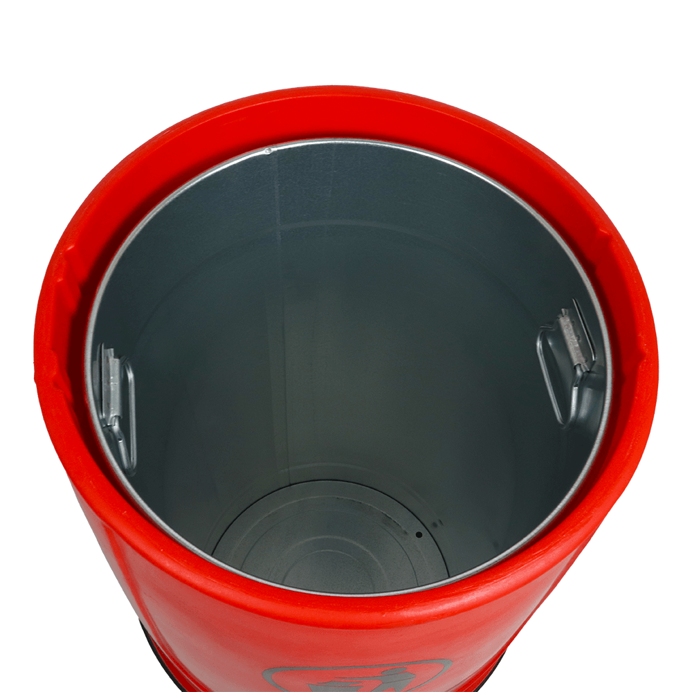 Falcon open top litter bin - ground fixing bolt detail