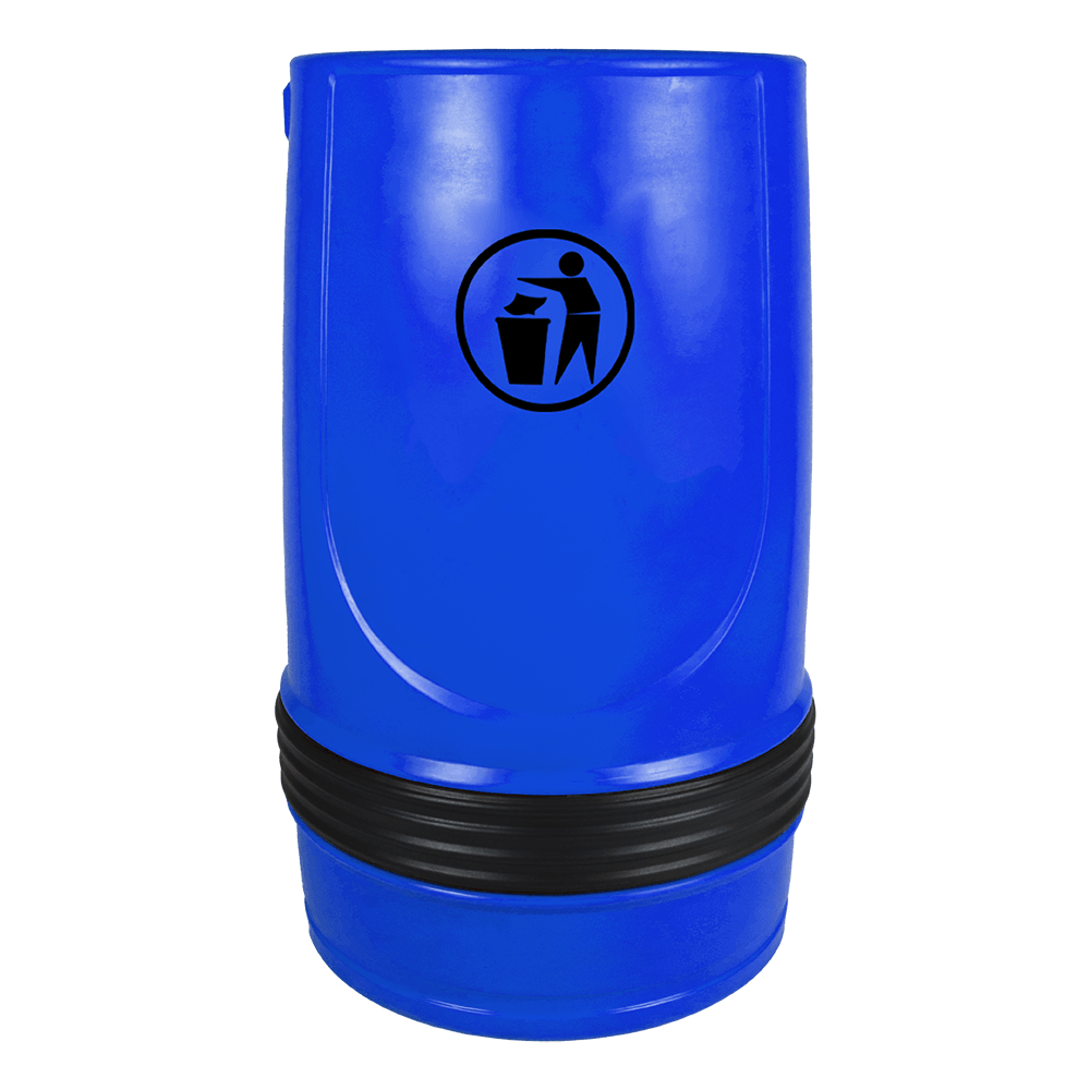 Blue Falcon open top litter bin, 90 litre capacity, with decorative accent band