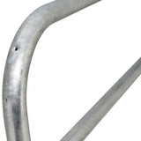 Galvanized steel hoop barrier perimeter security trolley bay protection vehicle access control strong steel site perimeter boundary marking trolley park door security commercial properties industrial sites public spaces dependable