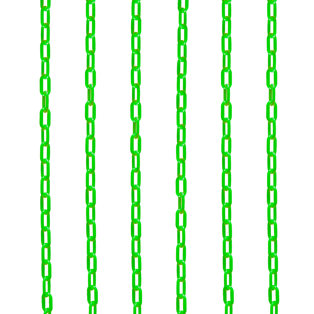 Plastic Cone Chain 2.5m - Green