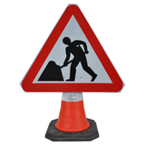 traffic-cone-signs-signage-warning-symbols-caution-directional-constuction-hazard-roadway-motorway-custom-roadwork-heavy-duty-reflective-caution-site-pedestrian-safety-plastic-portable-stackable