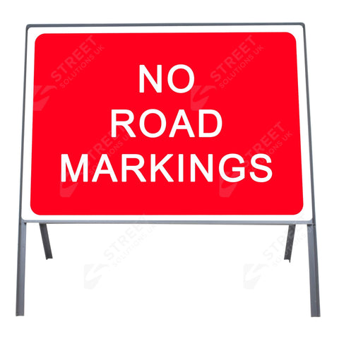 Metal road sign frame 1050 x 750mm size Rectangular shape Heavy-duty construction Durable material Road sign accessory Chapter 8 compliant Highway and byway use Traffic sign mounting Weather-resistant design