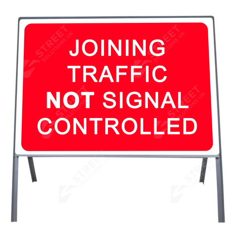 Metal road sign frame 1050 x 750mm size Rectangular shape Heavy-duty construction Durable material Road sign accessory Chapter 8 compliant Highway and byway use Traffic sign mounting Weather-resistant design