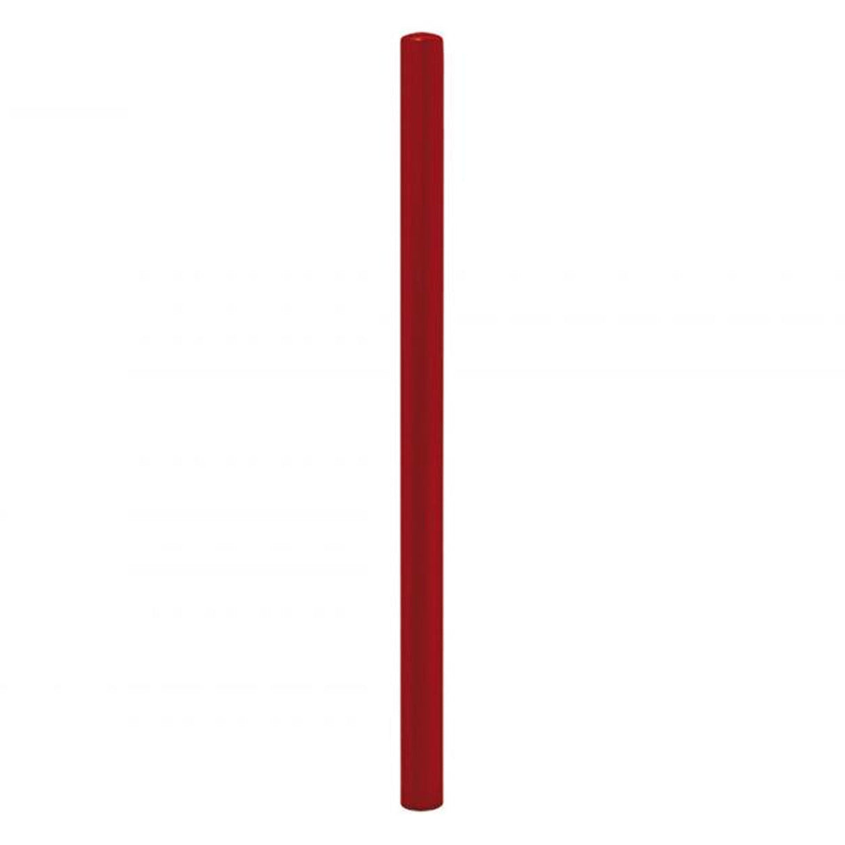 Painted-dome-top-steel-bollard-dome-top-bollard-painted-bollard-parking-lot-security-perimeter-protection-traffic-control-building-protection-pedestrian-safety-post-and-rail-durable-steel-red-outdoor-white-pedestrian-barricade