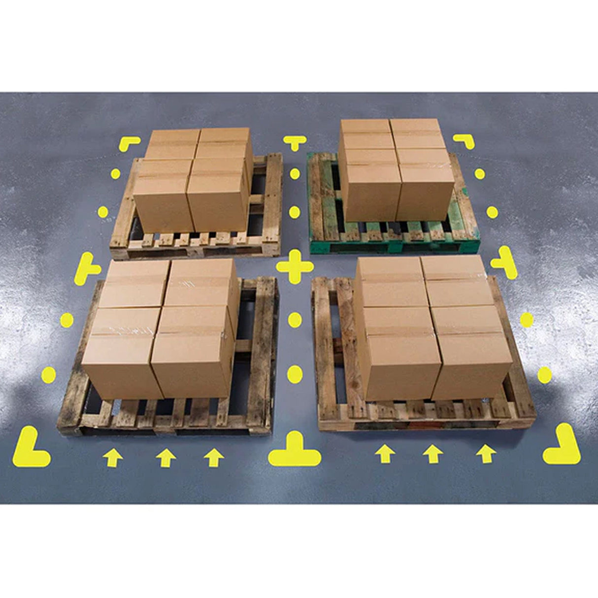 proline-yellow-self-adhesive-floor-signs-stickers-warning-hazard-decals-vinyl-caution-waterproof-forklift-wall-mount-durable-warehouses-factories-hospitals-schools-depots-safety-signs-aisles-shopping-malls-centres-construction-sites-removable-industrial-high-visibility-heavy-duty