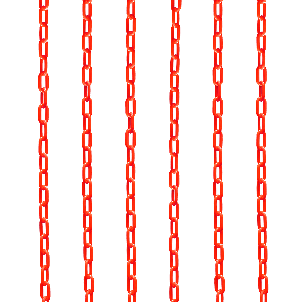 Plastic Cone Chain 2.5m - Red