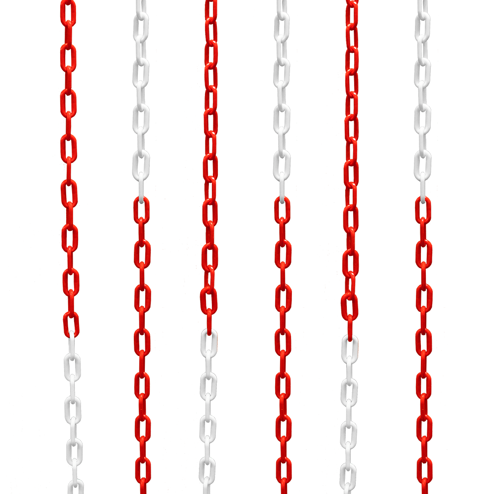 Plastic Cone Chain Red & White Road Cones