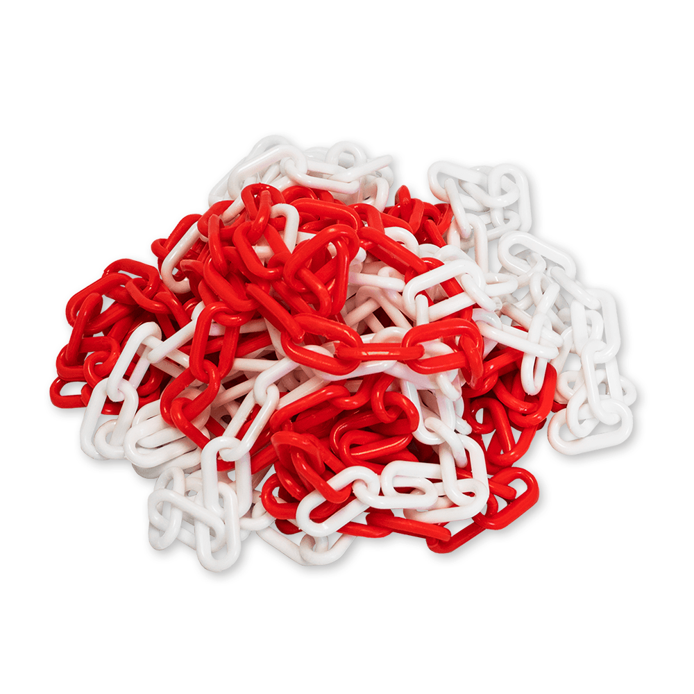 Plastic Cone Chain Red & White Road Cones