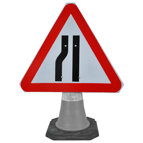 traffic-cone-road-mounted-signs-signage-warning-symbols-caution-directional-constuction-hazard-roadway-motorway-custom-roadwork-heavy-duty-reflective-caution-site-pedestrian-safety-plastic-portable-stackable-highway-uk