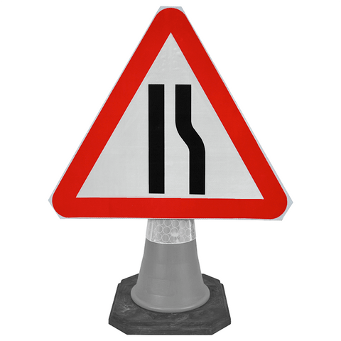 traffic-cone-road-mounted-signs-signage-warning-symbols-caution-directional-constuction-hazard-roadway-motorway-custom-roadwork-heavy-duty-reflective-caution-site-pedestrian-safety-plastic-portable-stackable-highway-uk