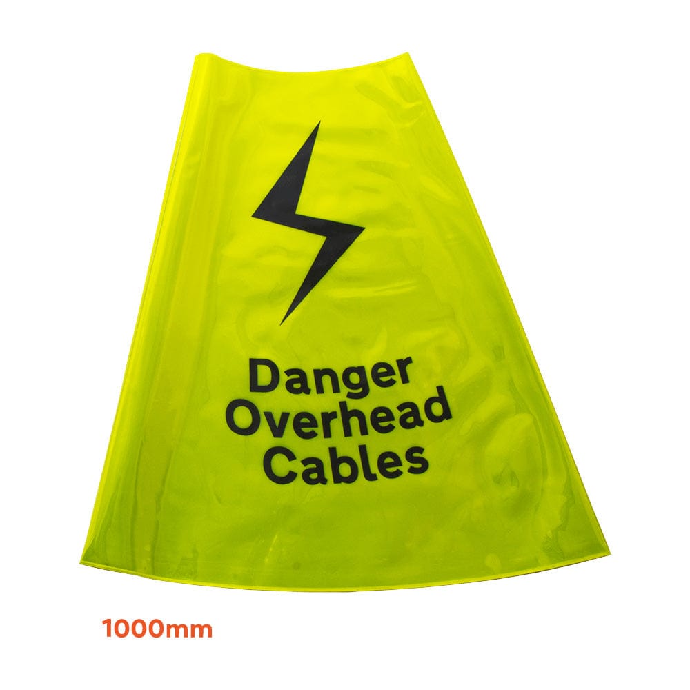 Replacement Danger Overhead Cables Cone Sleeve - 750mm & 1000mm