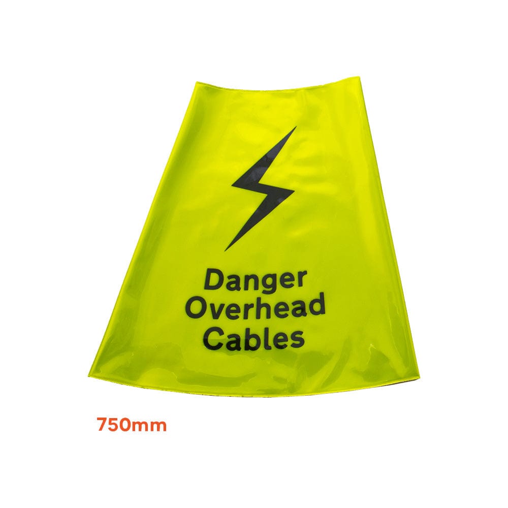 Replacement Danger Overhead Cables Cone Sleeve - 750mm & 1000mm