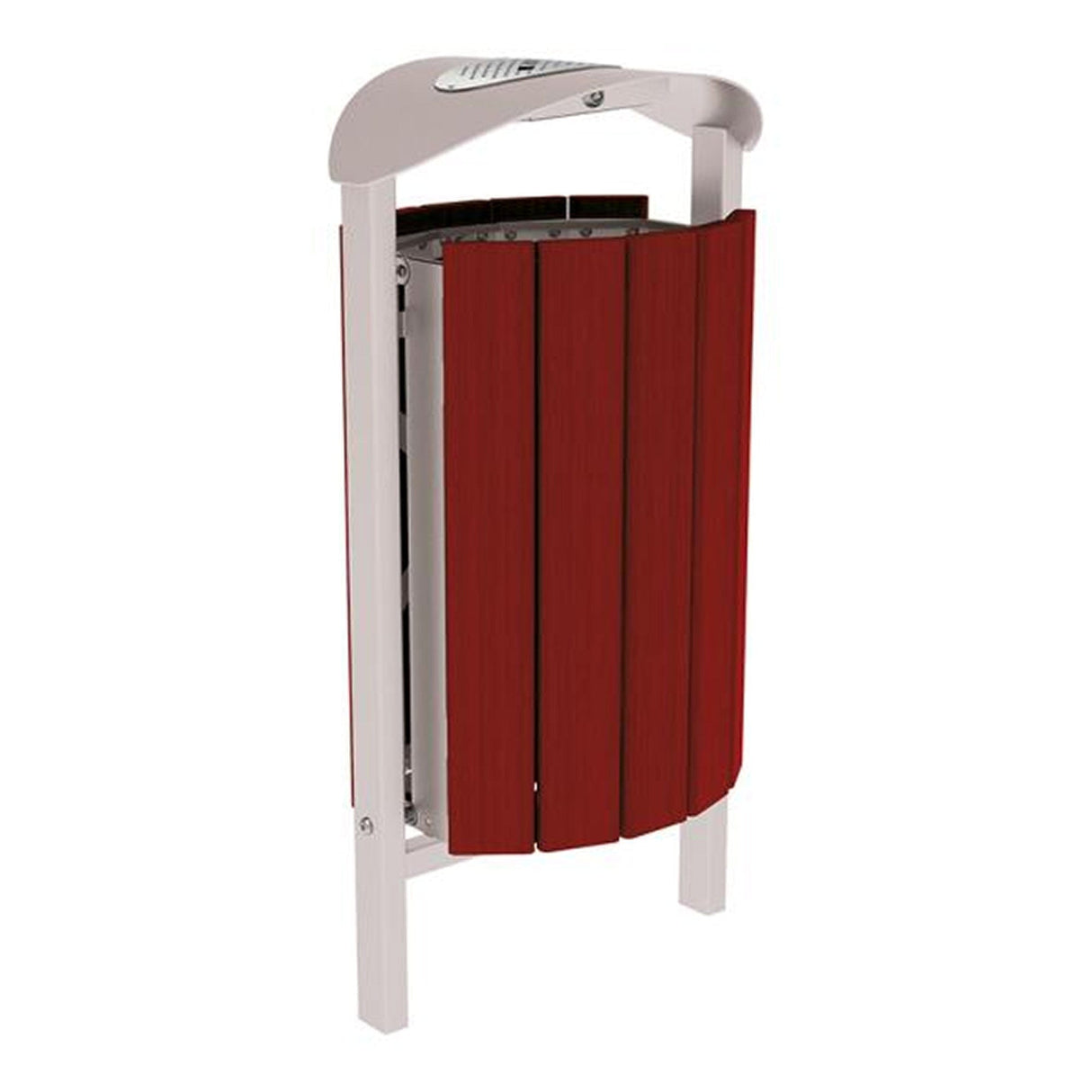 Street litter bin 50 litre capacity Silaos model Outdoor waste management solution Public area trash bin Municipal garbage can Anti-vandal container City street bin Steel waste receptacle Weather-resistant outdoor bin Lockable trash container High-capacity waste bin Durable garbage bin Hygienic litter container