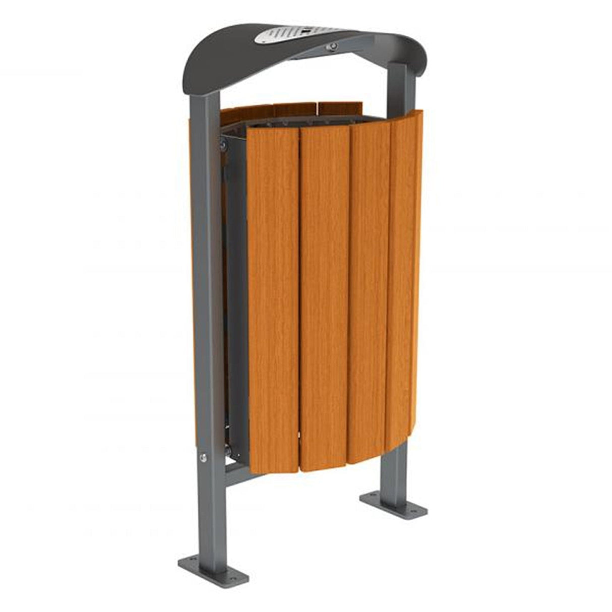 Street litter bin 50 litre capacity Silaos model Outdoor waste management solution Public area trash bin Municipal garbage can Anti-vandal container City street bin Steel waste receptacle Weather-resistant outdoor bin Lockable trash container High-capacity waste bin Durable garbage bin Hygienic litter container