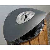 Street litter bin 50 litre capacity Silaos model Outdoor waste management solution Public area trash bin Municipal garbage can Anti-vandal container City street bin Steel waste receptacle Weather-resistant outdoor bin Lockable trash container High-capacity waste bin Durable garbage bin Hygienic litter container