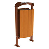 Street litter bin 50 litre capacity Silaos model Outdoor waste management solution Public area trash bin Municipal garbage can Anti-vandal container City street bin Steel waste receptacle Weather-resistant outdoor bin Lockable trash container High-capacity waste bin Durable garbage bin Hygienic litter container
