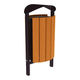 Street litter bin 50 litre capacity Silaos model Outdoor waste management solution Public area trash bin Municipal garbage can Anti-vandal container City street bin Steel waste receptacle Weather-resistant outdoor bin Lockable trash container High-capacity waste bin Durable garbage bin Hygienic litter container