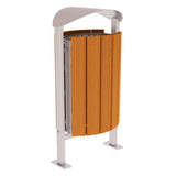 Street litter bin 50 litre capacity Silaos model Outdoor waste management solution Public area trash bin Municipal garbage can Anti-vandal container City street bin Steel waste receptacle Weather-resistant outdoor bin Lockable trash container High-capacity waste bin Durable garbage bin Hygienic litter container