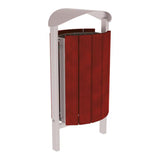 Street litter bin 50 litre capacity Silaos model Outdoor waste management solution Public area trash bin Municipal garbage can Anti-vandal container City street bin Steel waste receptacle Weather-resistant outdoor bin Lockable trash container High-capacity waste bin Durable garbage bin Hygienic litter container