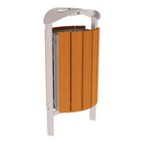 Street litter bin 50 litre capacity Silaos model Outdoor waste management solution Public area trash bin Municipal garbage can Anti-vandal container City street bin Steel waste receptacle Weather-resistant outdoor bin Lockable trash container High-capacity waste bin Durable garbage bin Hygienic litter container