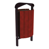 Street litter bin 50 litre capacity Silaos model Outdoor waste management solution Public area trash bin Municipal garbage can Anti-vandal container City street bin Steel waste receptacle Weather-resistant outdoor bin Lockable trash container High-capacity waste bin Durable garbage bin Hygienic litter container