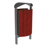 Street litter bin 50 litre capacity Silaos model Outdoor waste management solution Public area trash bin Municipal garbage can Anti-vandal container City street bin Steel waste receptacle Weather-resistant outdoor bin Lockable trash container High-capacity waste bin Durable garbage bin Hygienic litter container