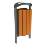 Street litter bin 50 litre capacity Silaos model Outdoor waste management solution Public area trash bin Municipal garbage can Anti-vandal container City street bin Steel waste receptacle Weather-resistant outdoor bin Lockable trash container High-capacity waste bin Durable garbage bin Hygienic litter container