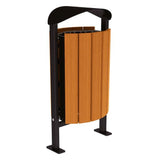 Street litter bin 50 litre capacity Silaos model Outdoor waste management solution Public area trash bin Municipal garbage can Anti-vandal container City street bin Steel waste receptacle Weather-resistant outdoor bin Lockable trash container High-capacity waste bin Durable garbage bin Hygienic litter container
