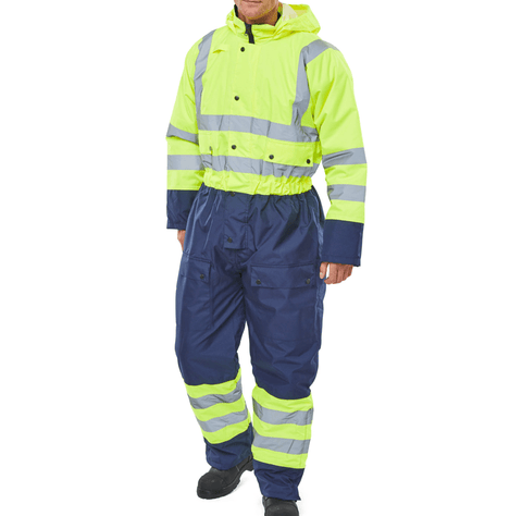 Beeseen Two Tone Hi-Vis Thermal Waterproof Coveralls