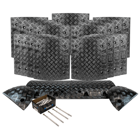 All Black Speed Bump Complete Kit 50mm - 10mph or 75mm - 5mph