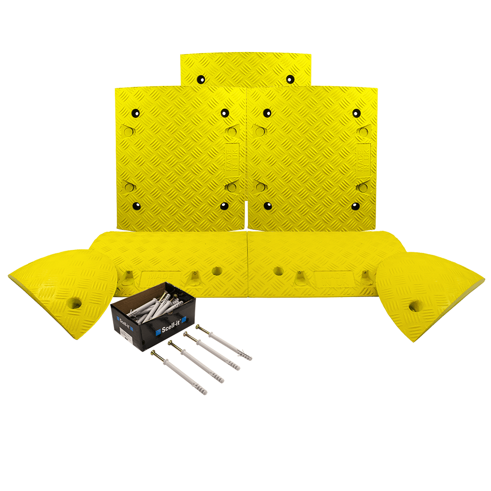 All Yellow Speed Bump Complete Kit 50mm - 10mph or 75mm - 5mph