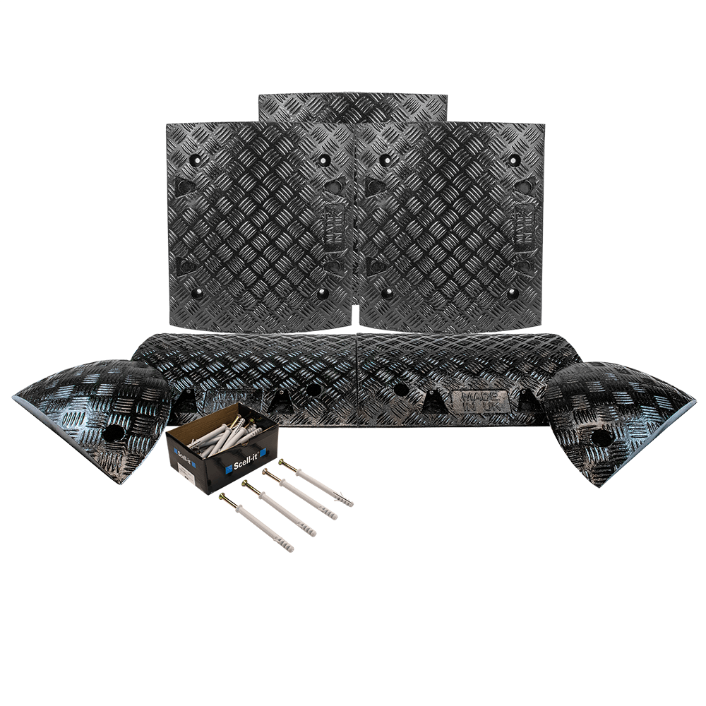 All Black Speed Bump Complete Kit 50mm - 10mph or 75mm - 5mph