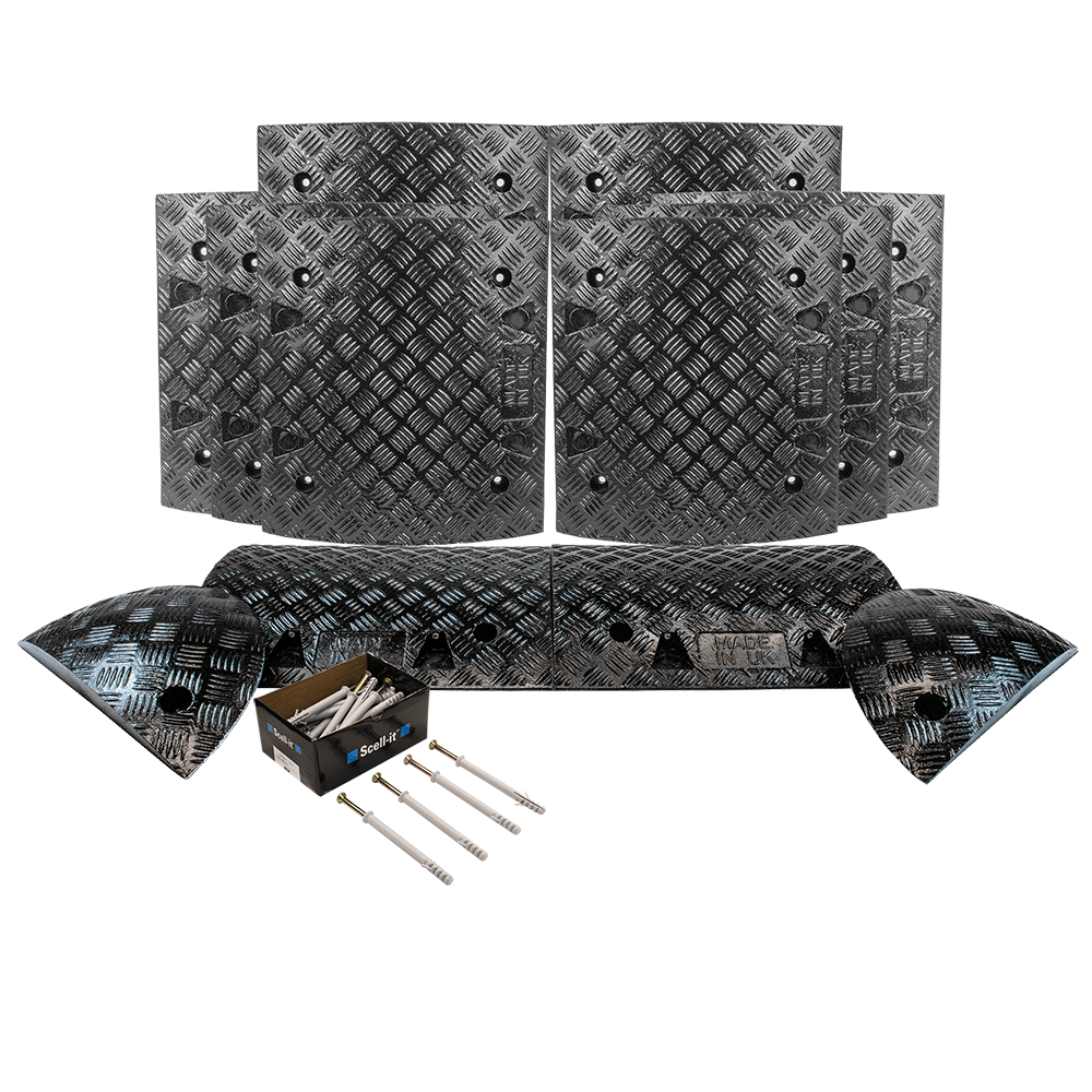 All Black Speed Bump Complete Kit 50mm - 10mph or 75mm - 5mph