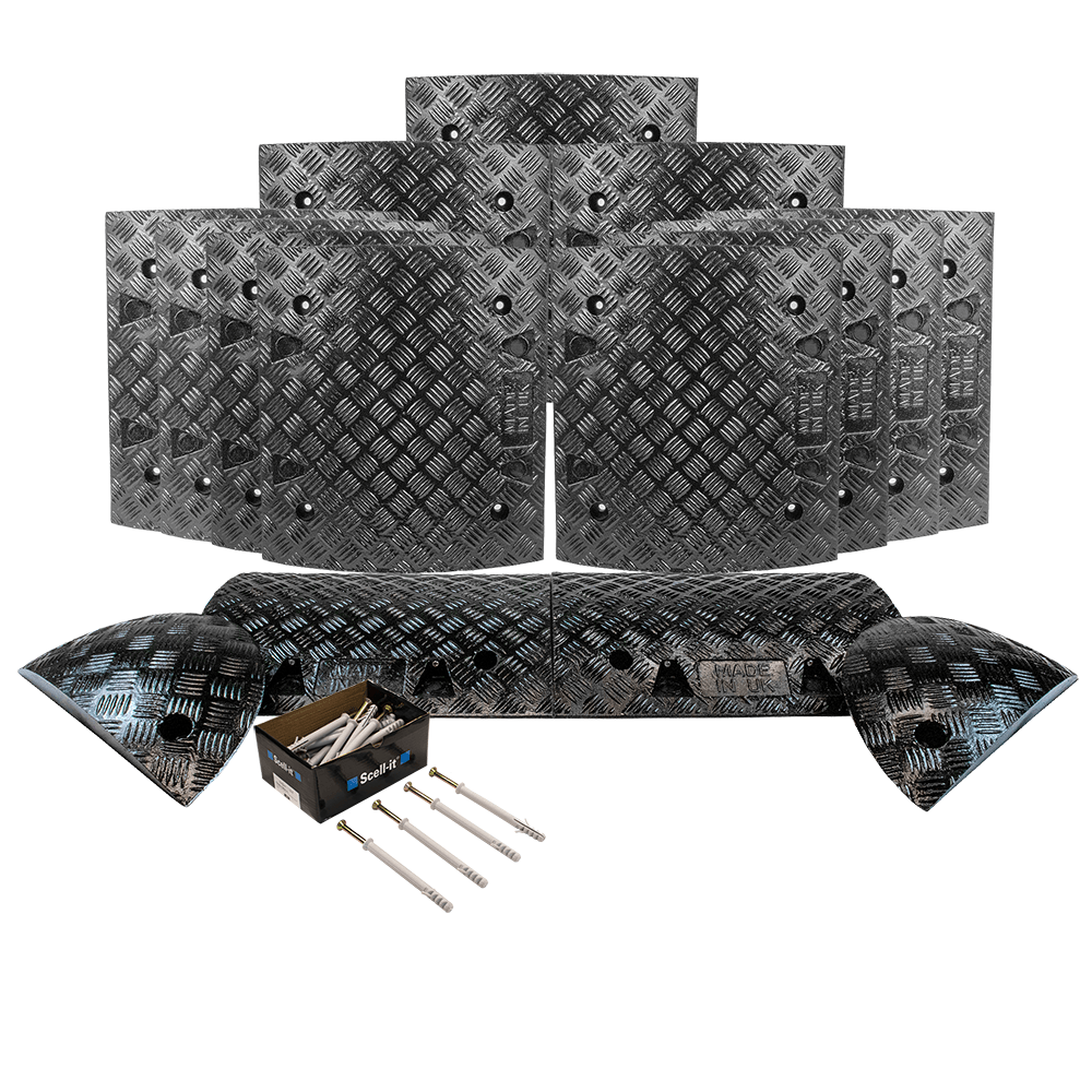 All Black Speed Bump Complete Kit 50mm - 10mph or 75mm - 5mph