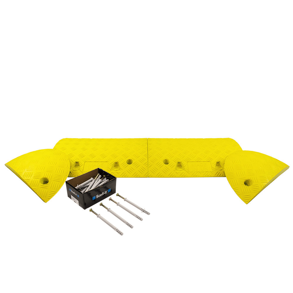 All Yellow Speed Bump Complete Kit 50mm - 10mph or 75mm - 5mph