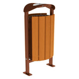 Street litter bin 50 litre capacity Silaos model Outdoor waste management solution Public area trash bin Municipal garbage can Anti-vandal container City street bin Steel waste receptacle Weather-resistant outdoor bin Lockable trash container High-capacity waste bin Durable garbage bin Hygienic litter container
