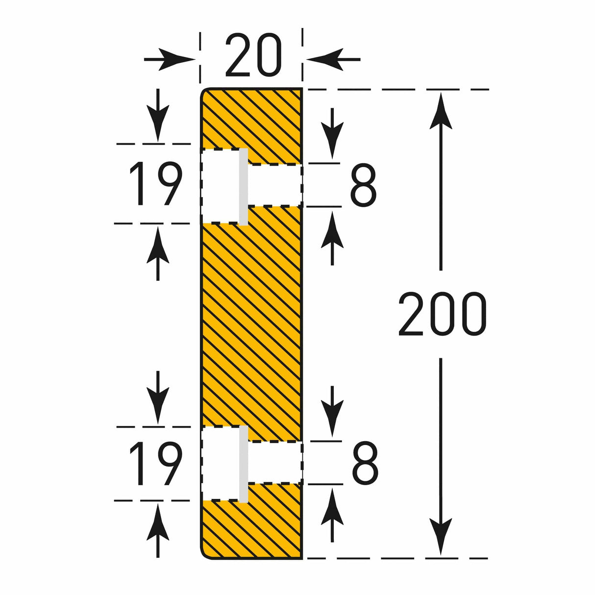 Tri-corner-protection,-External-corner-guards,-Trapeze-corner-protectors,-Self-adhesive-corner-guards,-Traffic-line,-Triangular,-Corner-bumper,-Protective-strips,-Wall,-Industrial-schools