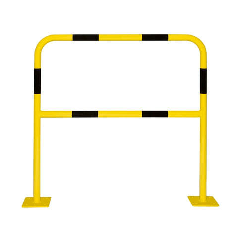 Traffic-line steel hoop guards Light duty 1000 x 1000mm Powder coated Yellow Black Protective Safety Bollards Parking lot Barrier systems Pedestrian safety