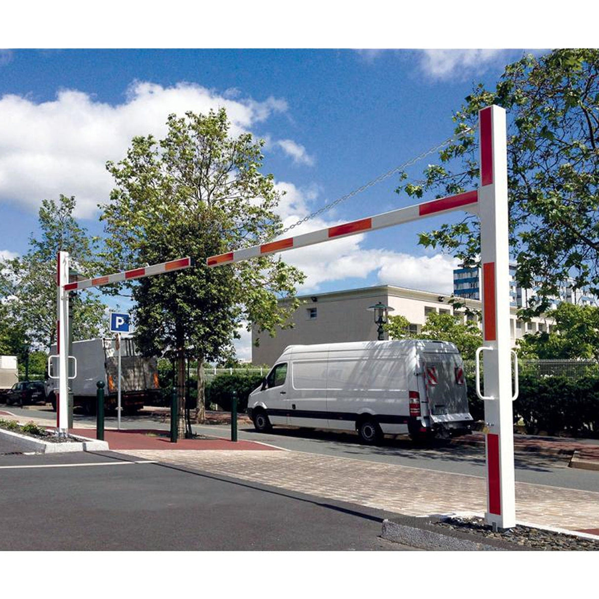 Universal Swivel Height Restrictor Limiters Control Device Overhead Restrictions Parking Garage Limit Loading Dock Control Drive-Through Car Park Industrial Commercial Low Clearance Warnings Warehouse Entrance Vehicle Loading Bay