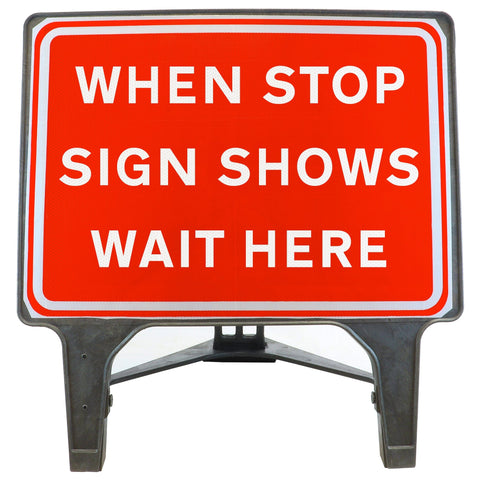 WHENSTOPSIGNSHOWSWAITHERE1050x750MMMELBASWINTEXQSIGNROADSAFETYTRAFFICREDWHITESTREETSIGNAGE