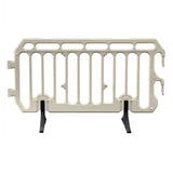 crowd control plastic metal pedestrian safety street event festival marathon melba swintex jsp 2 meter metre race anti trip stacking portable black silver orange boss heras safe fence start traffic school construction plastic safety barriers