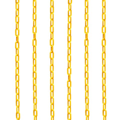 Plastic Cone Chain 2.5m - Yellow