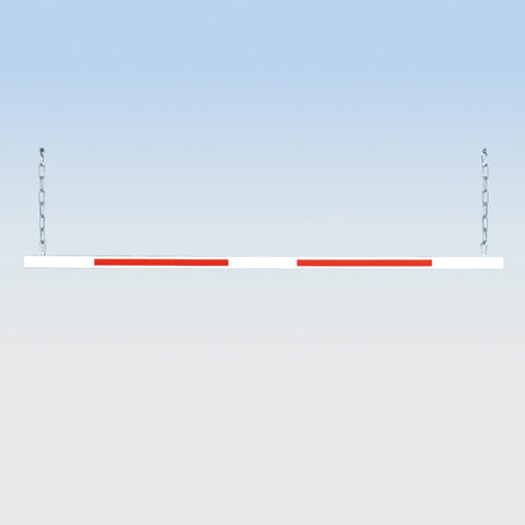 adjustable height restrictor nudge bar white and red chain high visibility cross bar car park barrier