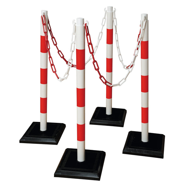 Plastic Post Chain Barrier Kit 4 Post Set plastic-post-chain-barrier-kit-4-post-set