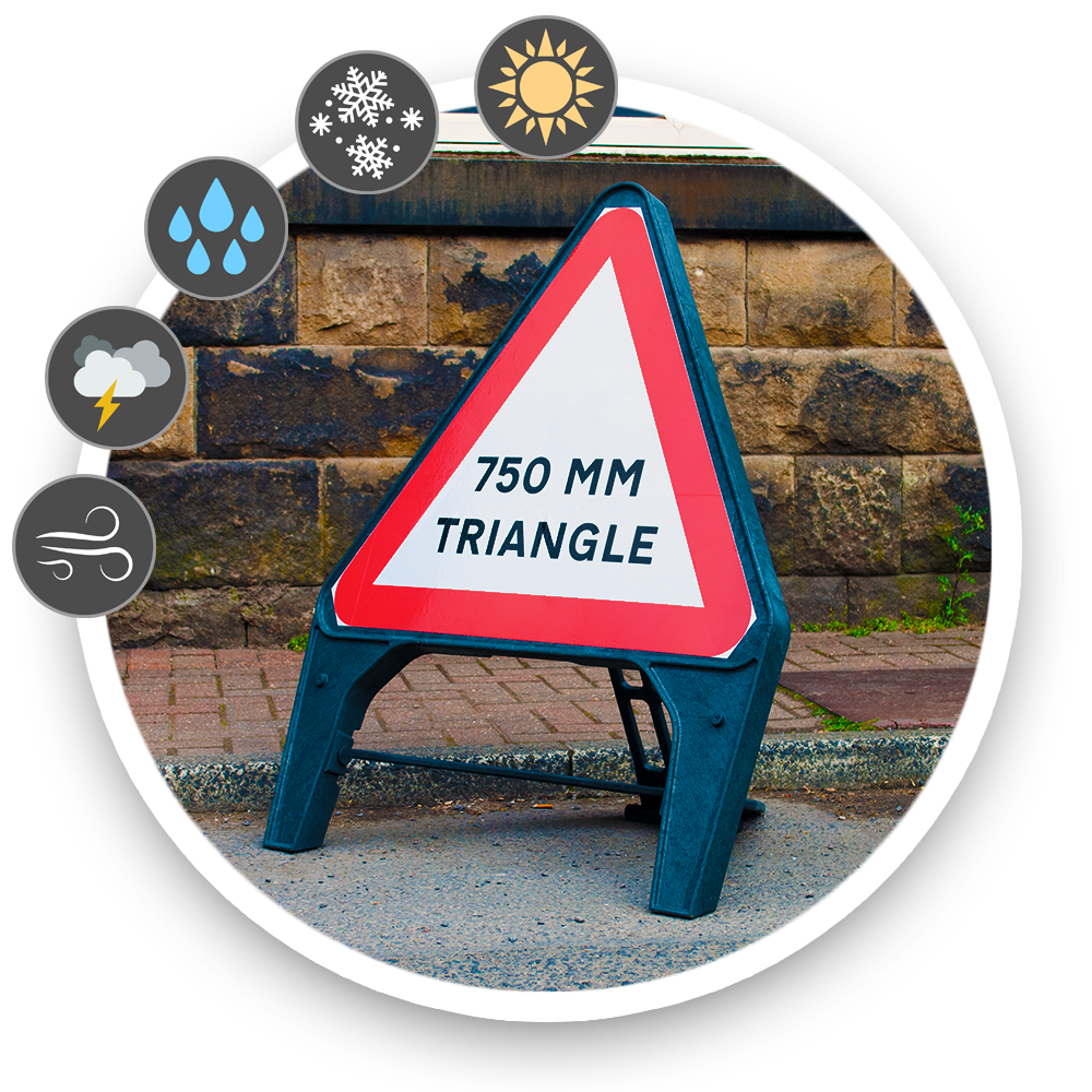 750mm Triangle Road Signs