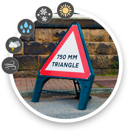 750mm Triangle Road Signs