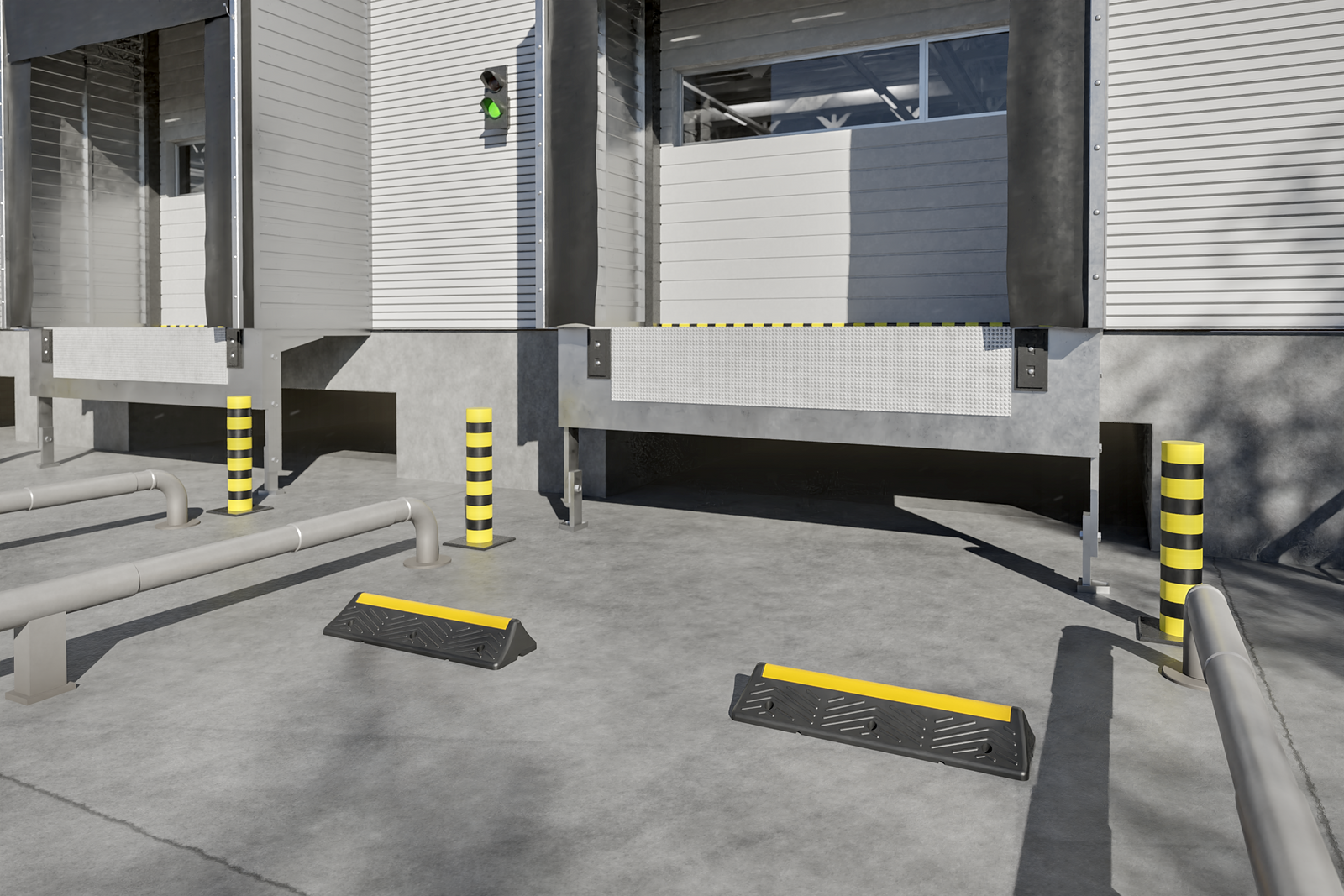 Warehouse Efficiency HGV Parking Quality Parking Stops Rubber Wheel Stops Car Stopper Rubber Parking Stop Wheel Block Walkways Parking Blocks Loading Bay Industrial Site Retail Park Airport chock blocks