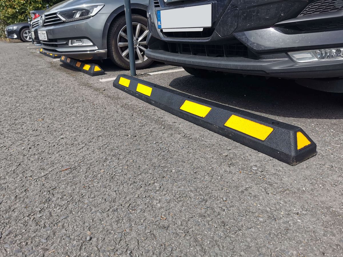 Educational institutions Parking management Rubber parking stops Car wheel stopper HGV Lorry Truck stoppers Pedestrian Drivers Parking blocks Airport Loading bay Industrial site Carparks Parking spaces